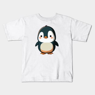 Cute Kawaii Penguin Cartoon Kids T-Shirt